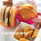 Reusable Silicone Burger Tray Flexible Burger Holder Shelf Sandwich Rack For Kitchen Dining 2