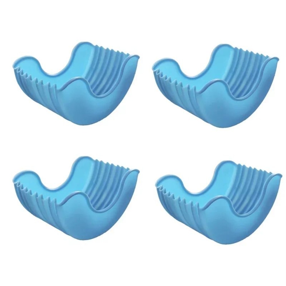 Reusable Silicone Burger Tray Flexible Burger Holder Shelf Sandwich Rack For Kitchen Dining 8