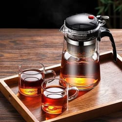 large capacity glass teapot with one-click filtration – chinese kung fu flower tea maker