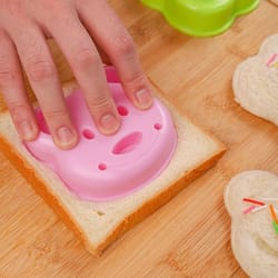 bear & car sandwich mold set – creative bread cutter & sealer for fun childrens lunches