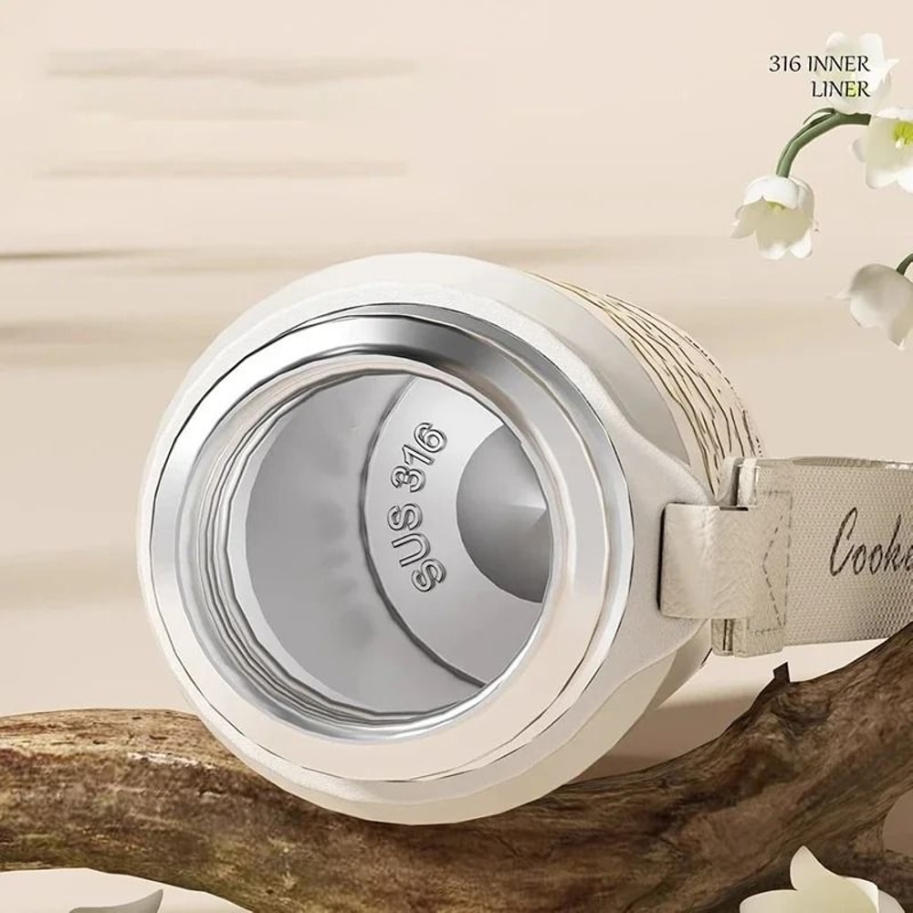 COOKER KING Floral Thermos Bottle Stainless Steel Insulated Tea Maker With Strainer 4