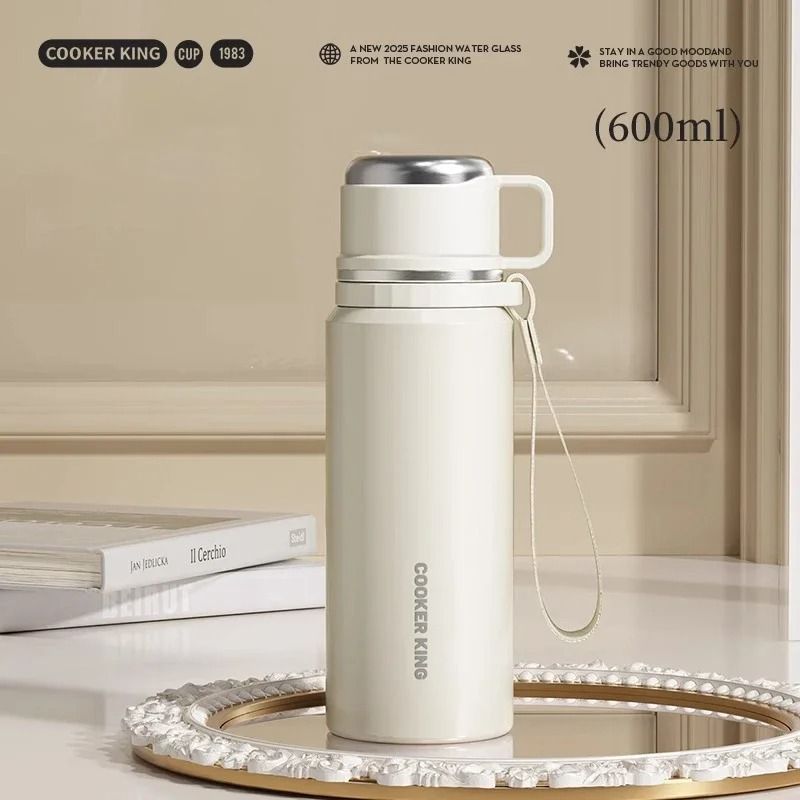 COOKER KING Floral Thermos Bottle Stainless Steel Insulated Tea Maker With Strainer 6