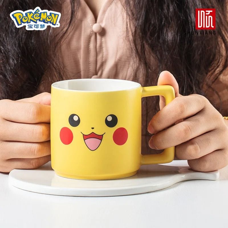 SHUNXIANG Pokemon Pikachu Ceramic Mug Kawaii Anime Breakfast Milk Coffee Cup 1
