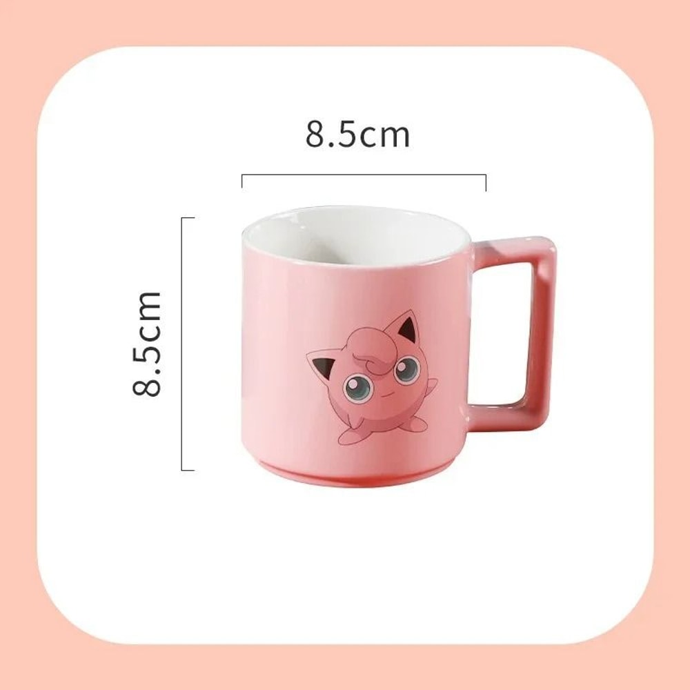 SHUNXIANG Pokemon Pikachu Ceramic Mug Kawaii Anime Breakfast Milk Coffee Cup 10