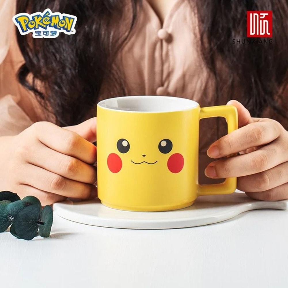 SHUNXIANG Pokemon Pikachu Ceramic Mug Kawaii Anime Breakfast Milk Coffee Cup 3