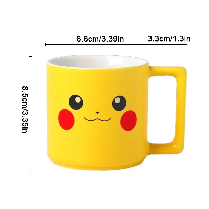 SHUNXIANG Pokemon Pikachu Ceramic Mug Kawaii Anime Breakfast Milk Coffee Cup 5