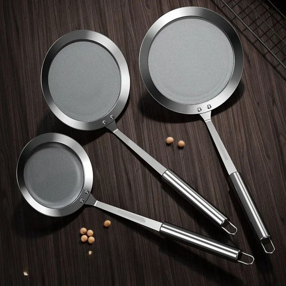 Premium 304 Stainless Steel Fine Mesh Filter MultiFunction Household Colander 1