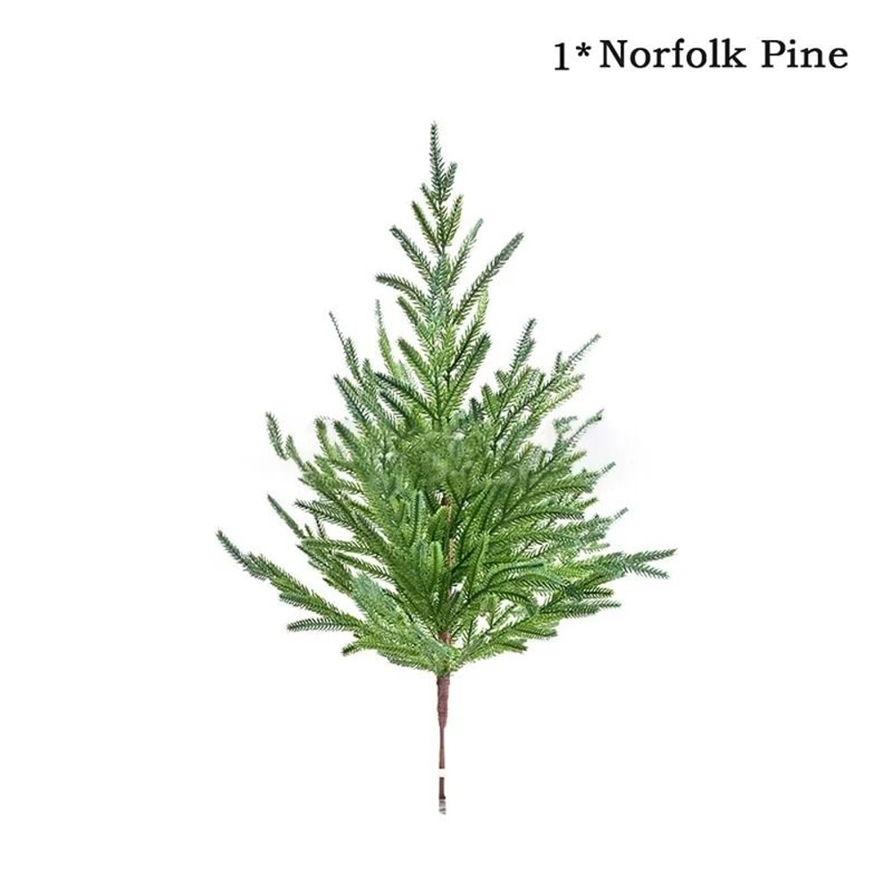 JUSTINLAU 2FT Artificial Norfolk Pine Cypress Tree Potted Tabletop Faux Holiday Decor 7