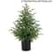JUSTINLAU 2FT Artificial Norfolk Pine Cypress Tree Potted Tabletop Faux Holiday Decor 8