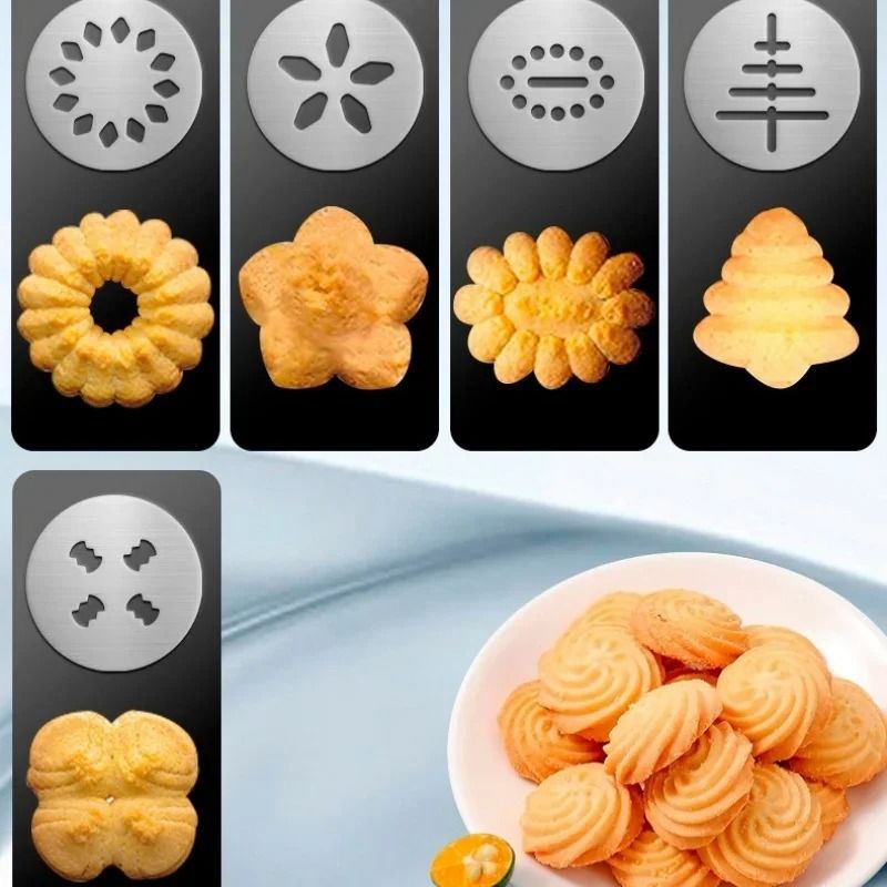 Stainless Steel Cookie Maker Press Machine Professional Cake Cream Decorating Gun Kit 3