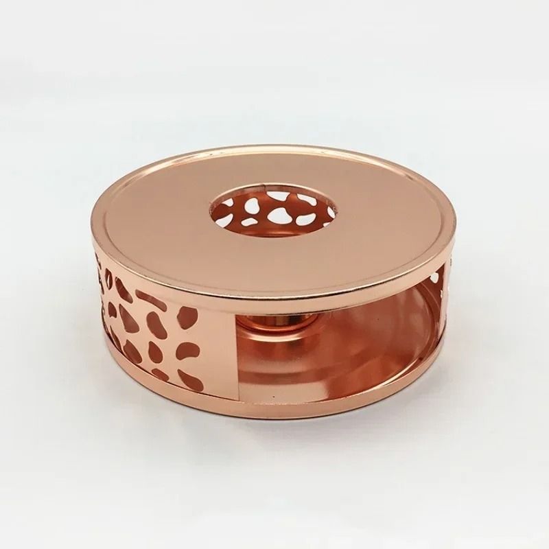 Stainless Steel Hollow Teapot Heating Base Elegant CandlePowered Warmer For Ceramic Coffee Pots 9