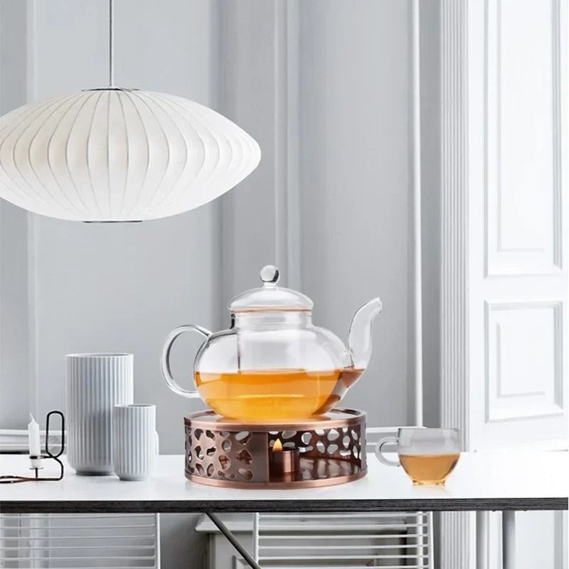 Stainless Steel Hollow Teapot Heating Base Elegant CandlePowered Warmer For Ceramic Coffee Pots 3