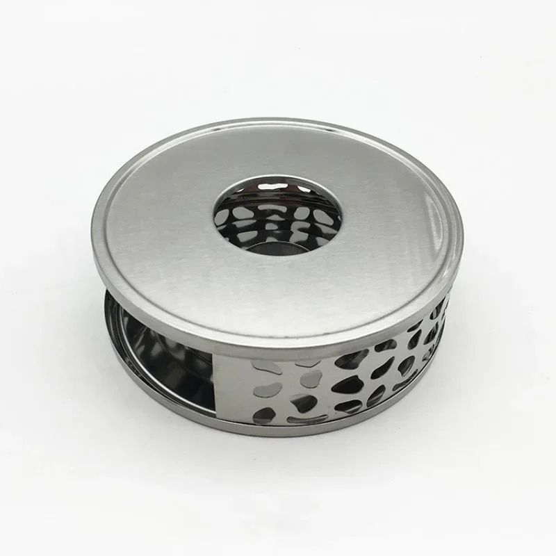 Stainless Steel Hollow Teapot Heating Base Elegant CandlePowered Warmer For Ceramic Coffee Pots 6