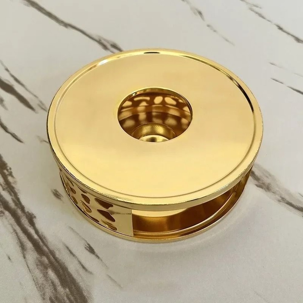 Stainless Steel Hollow Teapot Heating Base Elegant CandlePowered Warmer For Ceramic Coffee Pots 7
