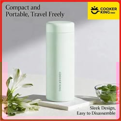 cooker king 360ml vacuum flask – stainless steel thermal coffee mug & portable bicycle water bottle
