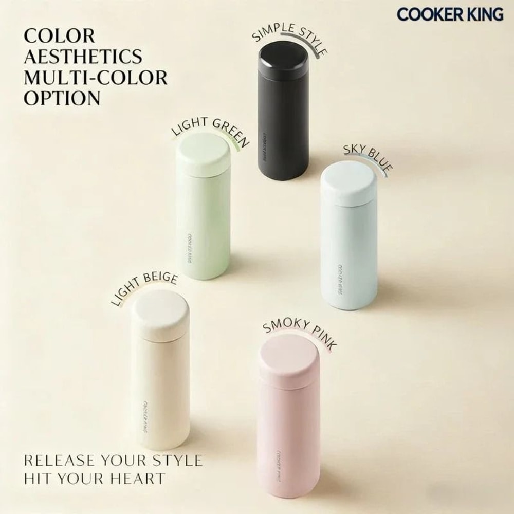 COOKER KING 360ml Vacuum Flask Stainless Steel Thermal Coffee Mug Portable Bicycle Water Bottle 1