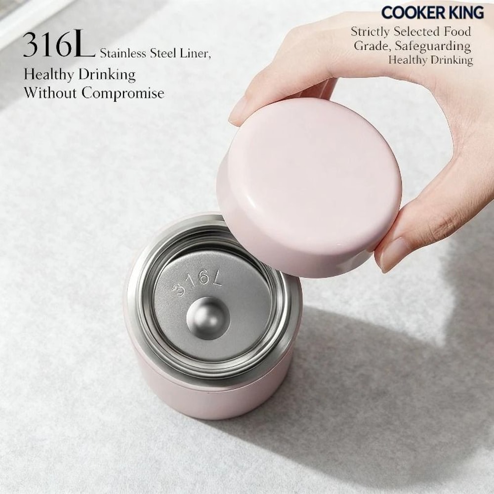 COOKER KING 360ml Vacuum Flask Stainless Steel Thermal Coffee Mug Portable Bicycle Water Bottle 2