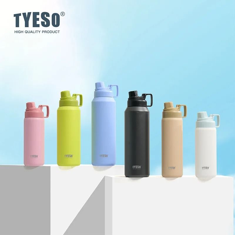 TYESO Large Capacity Sports Thermos Matte Stainless Steel Outdoor Water Kettle 1