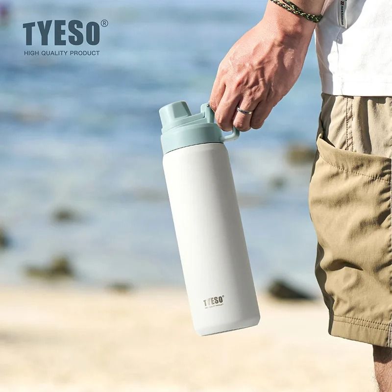 TYESO Large Capacity Sports Thermos Matte Stainless Steel Outdoor Water Kettle 3