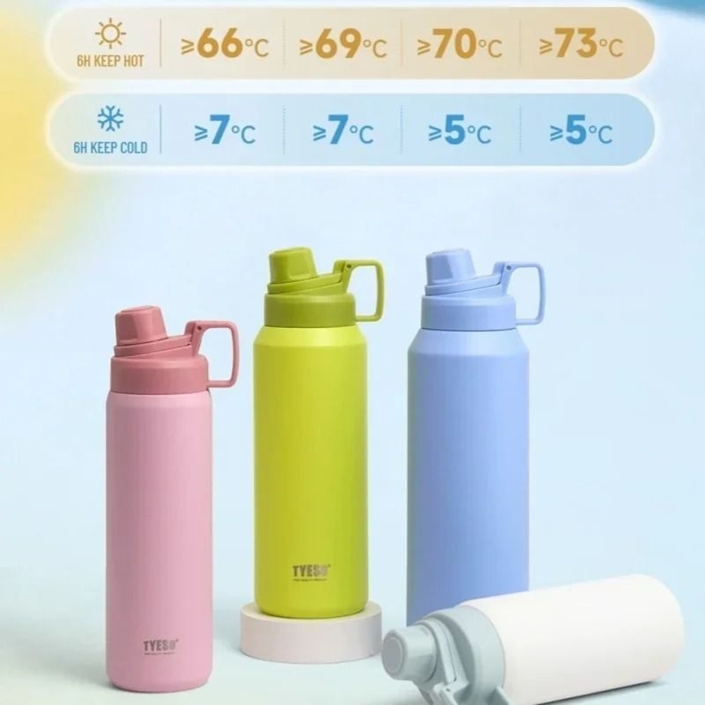 TYESO Large Capacity Sports Thermos Matte Stainless Steel Outdoor Water Kettle 4