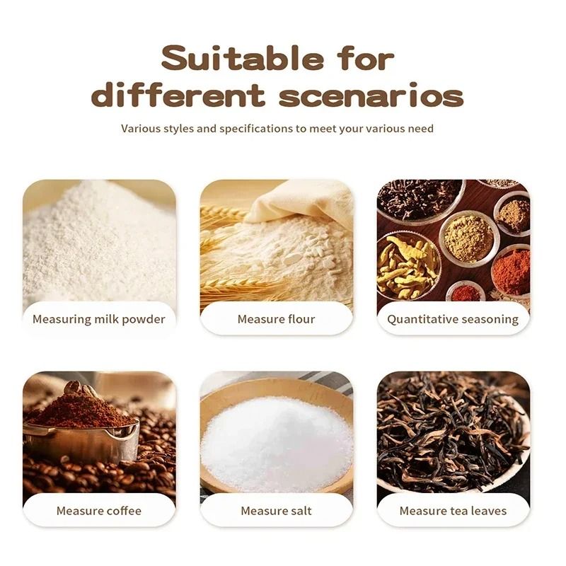 JUSTINLAU Stainless Steel Coffee Measuring Spoon Precision Powder Bean Scoop With Scale 4