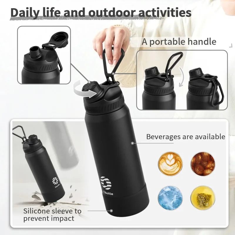 Fjbottle Vacuum Insulated Flask 710ml950ml Stainless Steel Thermal Travel Tumbler 3