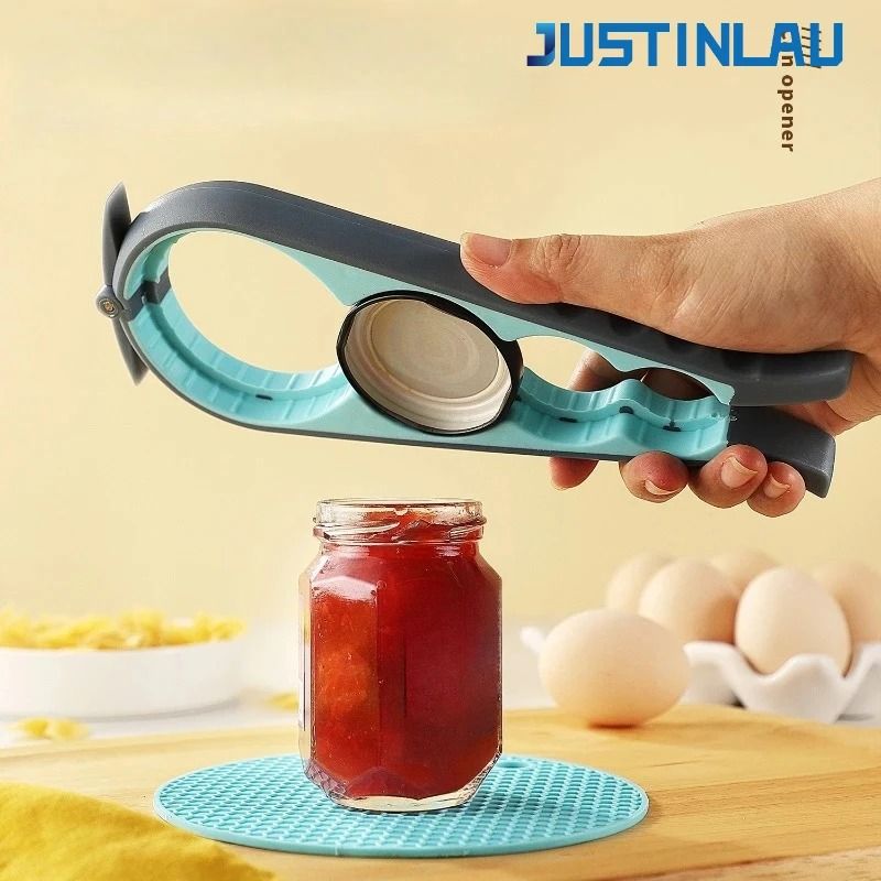 JUSTINLAU 4in1 MultiFunctional Can Bottle Opener Ergonomic AntiSlip Cap Twister 0