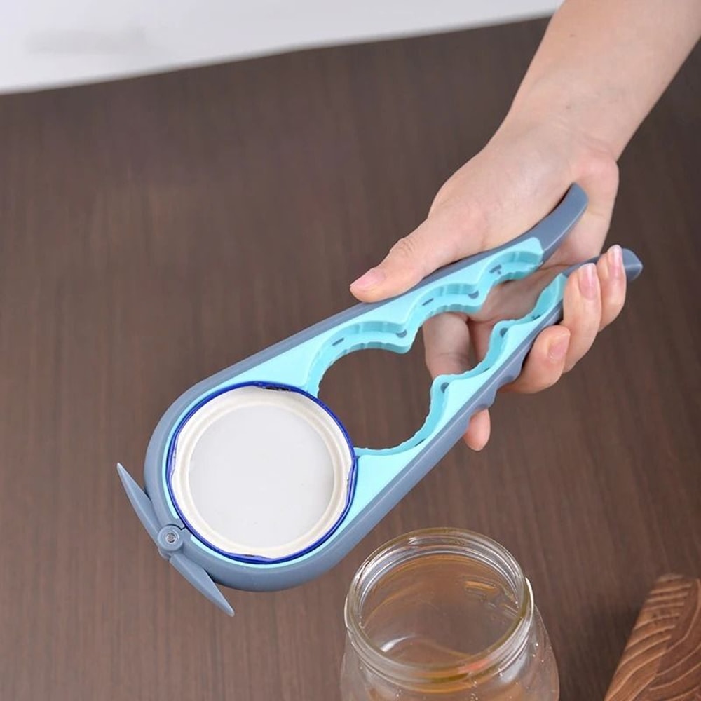 JUSTINLAU 4in1 MultiFunctional Can Bottle Opener Ergonomic AntiSlip Cap Twister 3