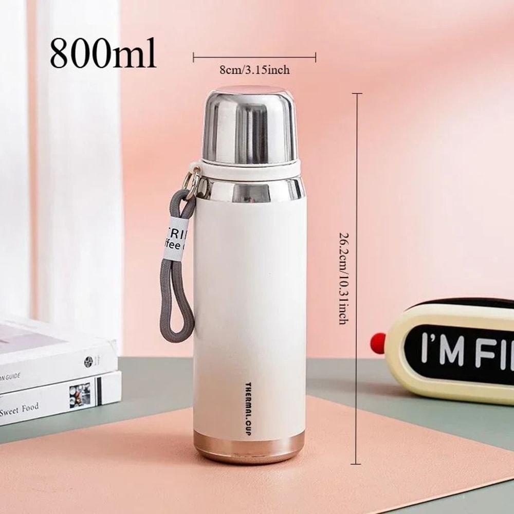 Premium 316 Stainless Steel Vacuum Insulated Bottle Gradient Color Portable Thermo Cup 10