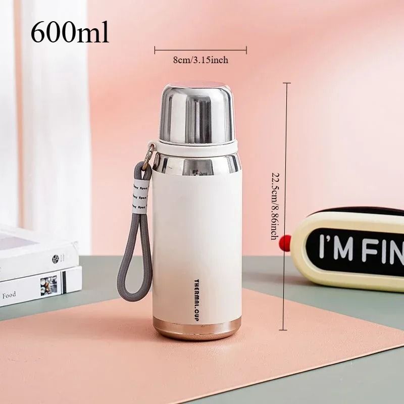 Premium 316 Stainless Steel Vacuum Insulated Bottle Gradient Color Portable Thermo Cup 6