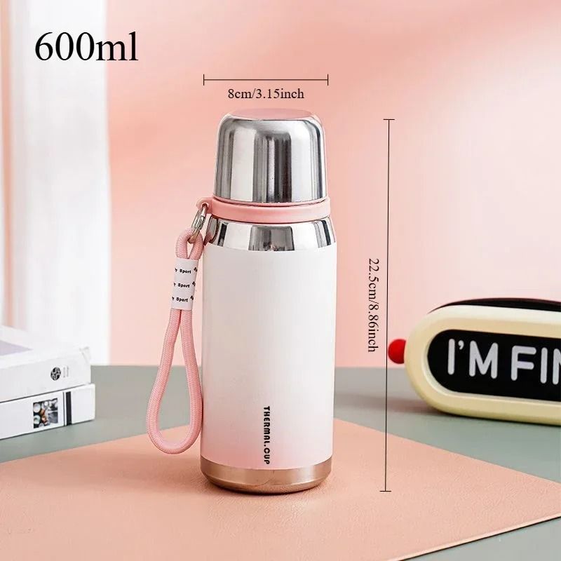 Premium 316 Stainless Steel Vacuum Insulated Bottle Gradient Color Portable Thermo Cup 7