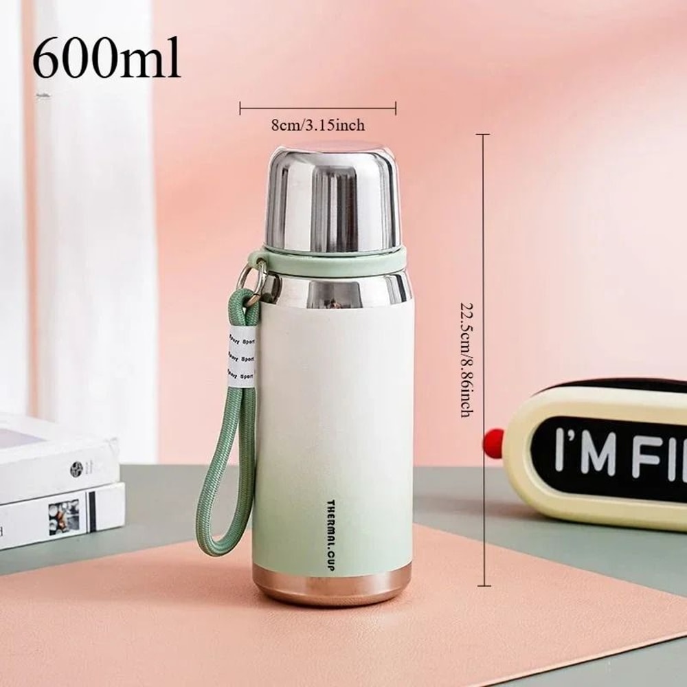Premium 316 Stainless Steel Vacuum Insulated Bottle Gradient Color Portable Thermo Cup 8