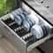 Adjustable Under Cabinet Bowl Dish Rack Versatile Kitchen Storage Drawer Partition 0