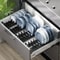 Adjustable Under Cabinet Bowl Dish Rack Versatile Kitchen Storage Drawer Partition 0