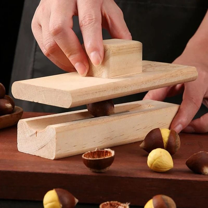 JUSTINLAU Wooden Chestnut Nut Opener Heavy Duty Manual Walnut Plier Tool 1