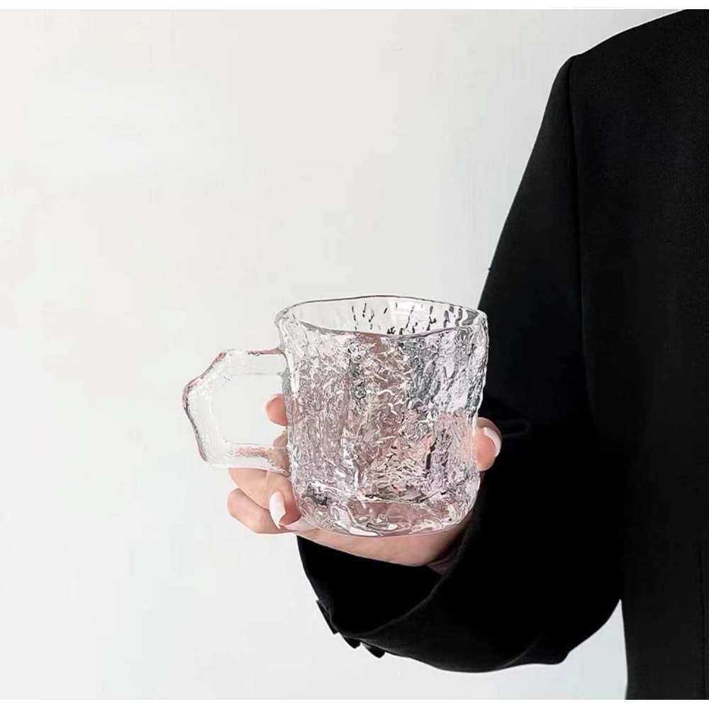 Rose Glacier Glass Mug 200ML HighAppearance Household Drinkware 6