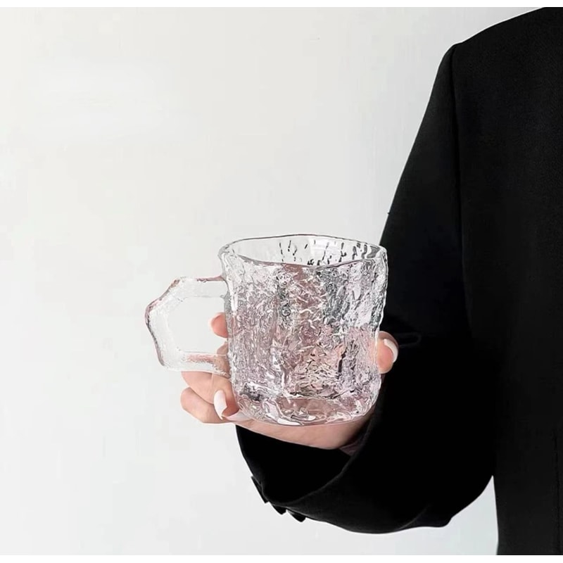 Rose Glacier Glass Mug 200ML HighAppearance Household Drinkware 6