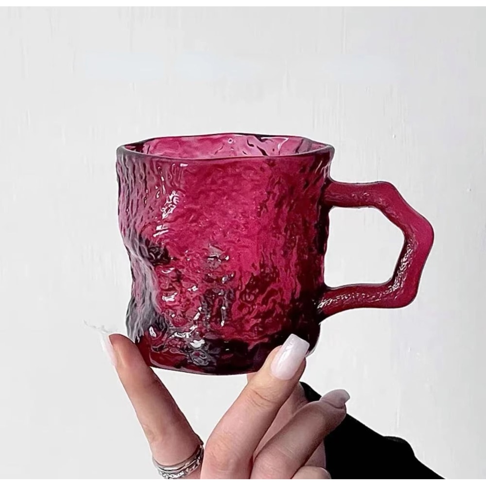 Rose Glacier Glass Mug 200ML HighAppearance Household Drinkware 7