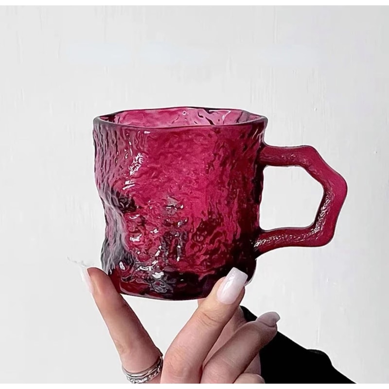 Rose Glacier Glass Mug 200ML HighAppearance Household Drinkware 7