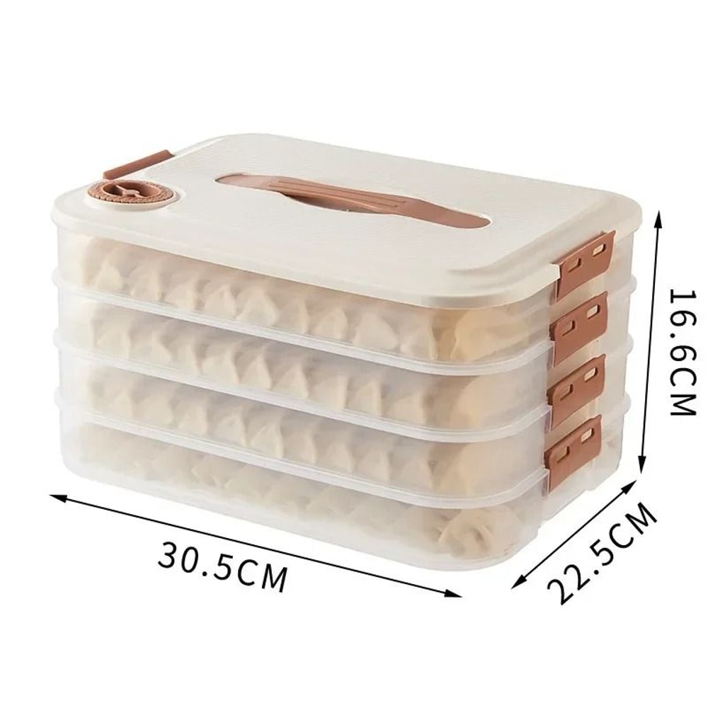 Stackable Refrigerator Storage Box Transparent Dumpling Preservation Quick Freezing Container 9