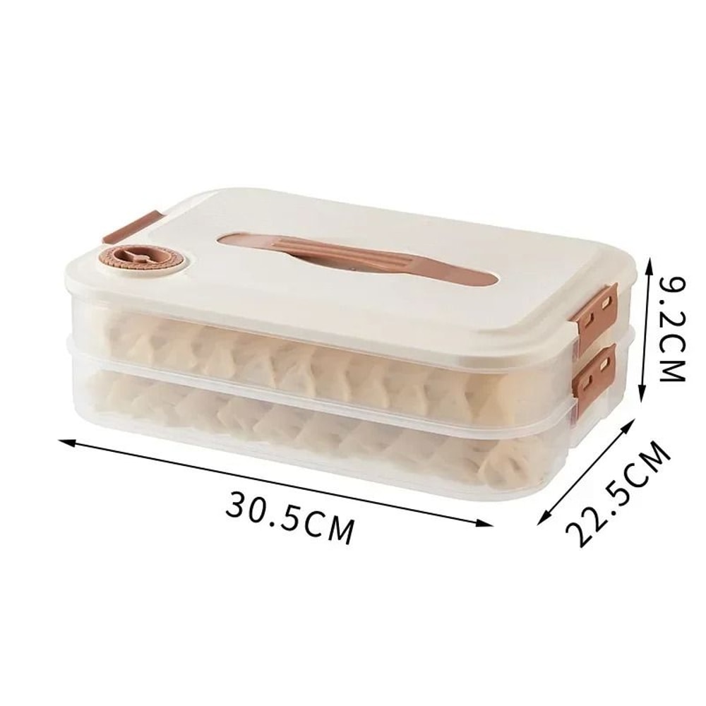 Stackable Refrigerator Storage Box Transparent Dumpling Preservation Quick Freezing Container 7