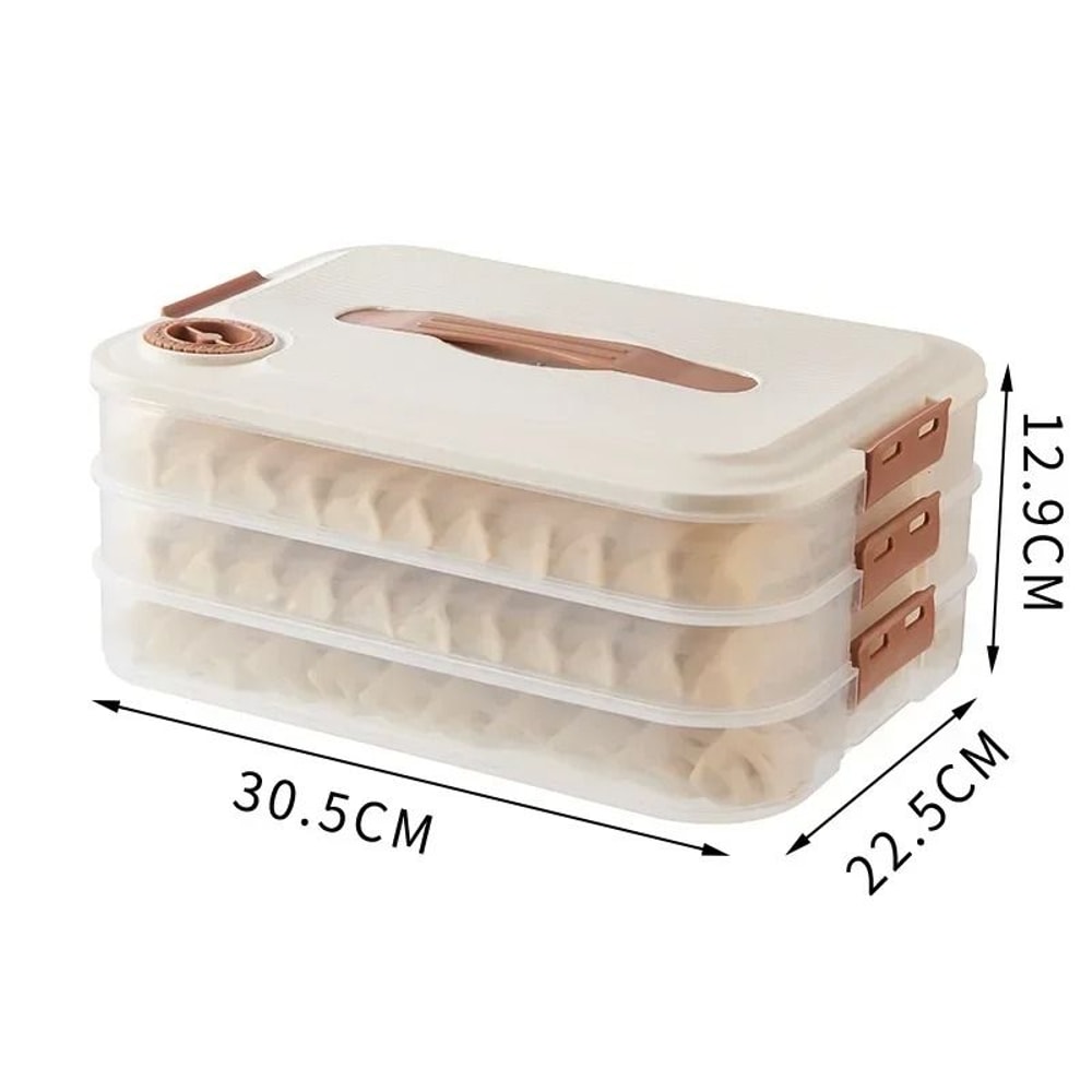 Stackable Refrigerator Storage Box Transparent Dumpling Preservation Quick Freezing Container 8