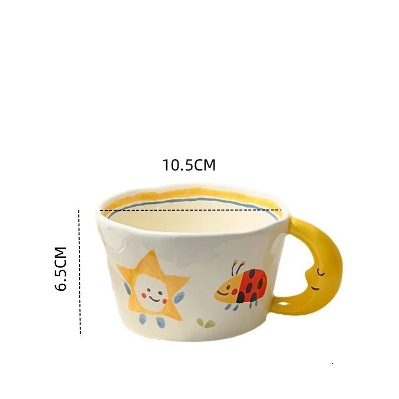 300ML Korean Style HandPainted Ceramic Mug Personalized Birthday Gift Couple Cup 5