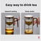 OneClick Filter Glass Tea Kettle Magnetic Switch Teapot With HeatResistant Wooden Handle 5