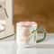 HandPainted Relief Rose Ceramic Mug Romantic Ins Style Coffee Tea Cup With Lid 7