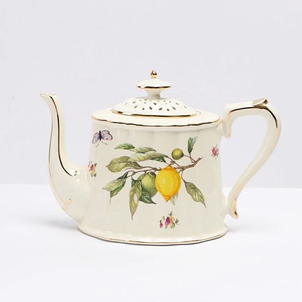 European Style Lemon Pattern Ceramic Dining Set Elegant Dinner Steak Dessert Plates 11