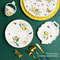 European Style Lemon Pattern Ceramic Dining Set Elegant Dinner Steak Dessert Plates 3