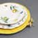 European Style Lemon Pattern Ceramic Dining Set Elegant Dinner Steak Dessert Plates 4