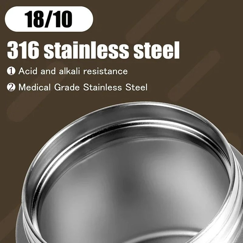 FEIJIAN 500ml Portable Vacuum Insulated Food Jar Premium 316 Stainless Steel Lunch Box With Spoon 2