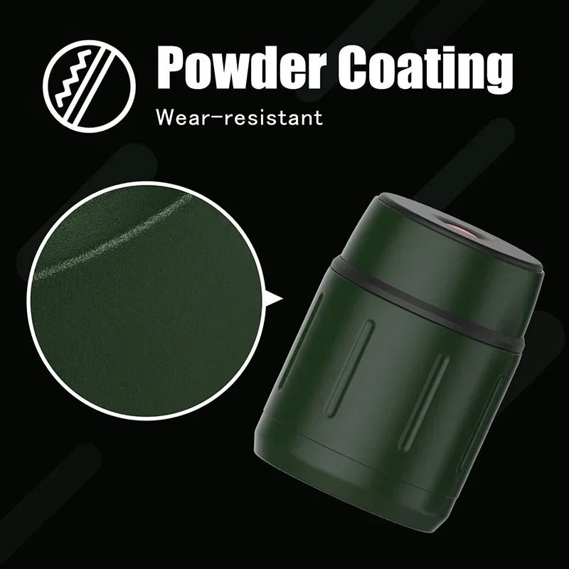 FEIJIAN 500ml Portable Vacuum Insulated Food Jar Premium 316 Stainless Steel Lunch Box With Spoon 3